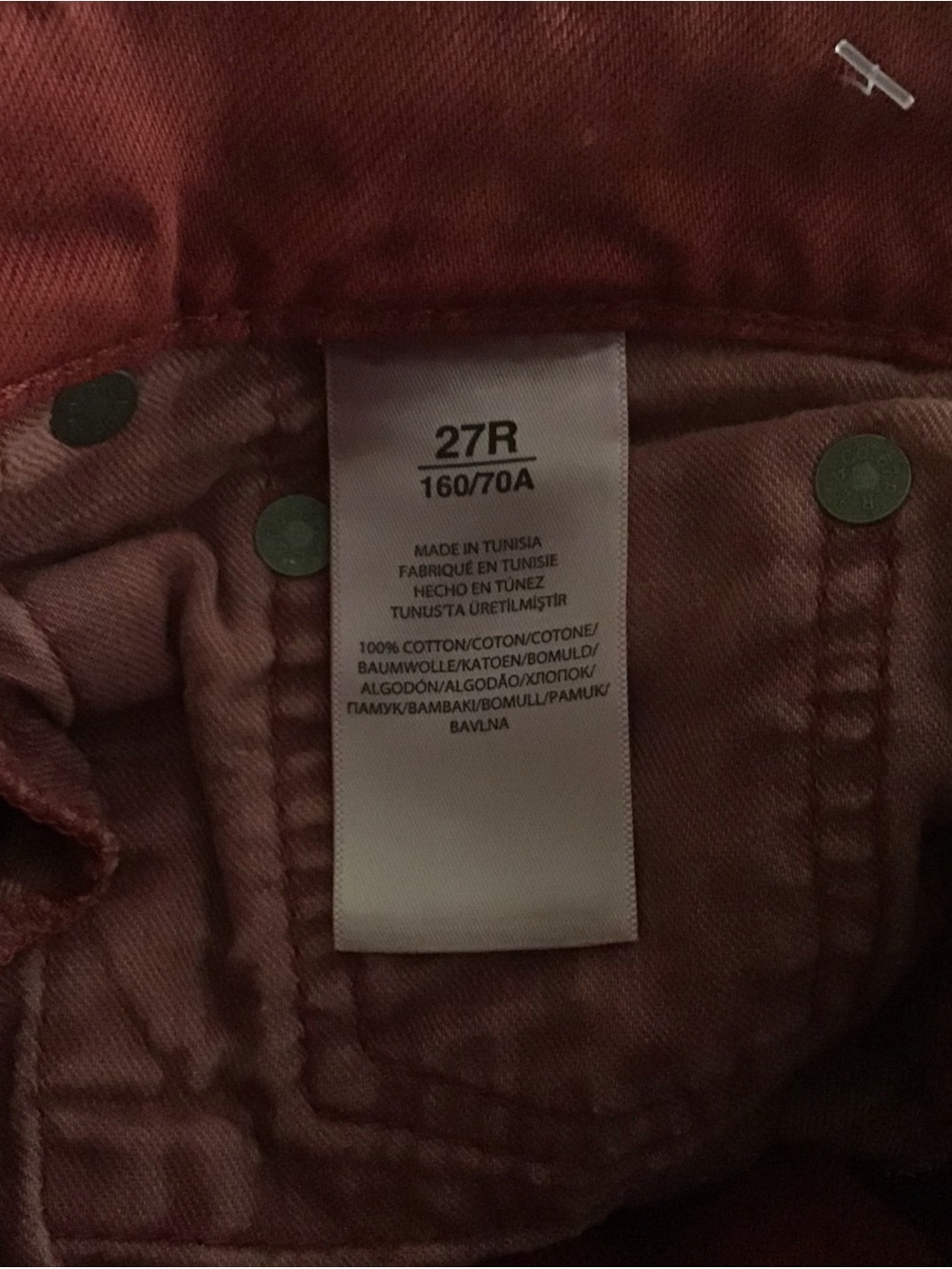 Polo Ralph Lauren The Callen High Rise Slim  27R Jeans NWT Stonewashed Red - Picture 9 of 14